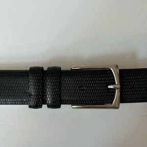 Lejon Hamilton Black Italian Calfskin embossed diamond design Size 36